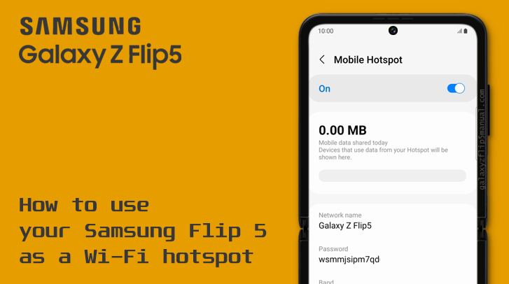 set up mobile hotspot on samsung flip 5